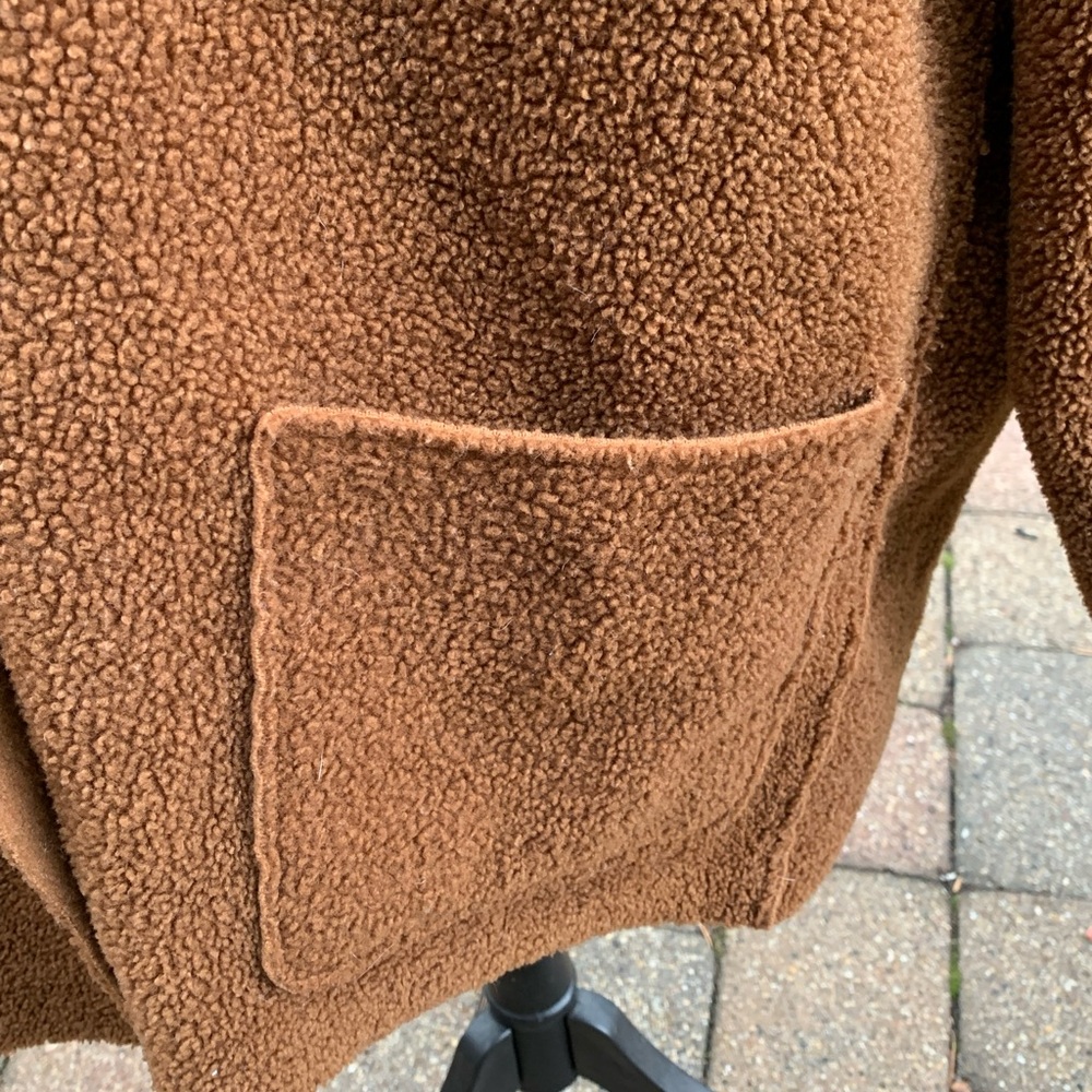 NWOT Max Studio Hooded Faux Shearling Knit Jacket/Teddy Coat - Picture 16 of 16